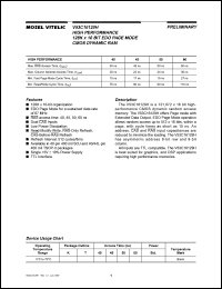 V53C16129HT50 datasheet: High performance 128K x 16 EDO page mode CMOS dynamic RAM V53C16129HT50