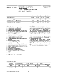 V54C3128404VALS7 datasheet: 128Mbit SDRAM 3.3V V54C3128404VALS7