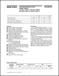 V54C3256164VALT7 datasheet: 3.3V, 2K refresh ultra-high performance 1M x 16 SDRAM 2 banks x 512Kbit x 16 V54C3256164VALT7