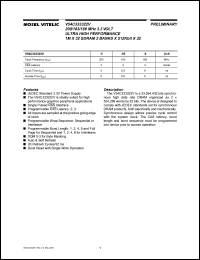 V54C333322V-6 datasheet: 3.3V ultra-high performance 1M x 32 SDRAM 2 banks x 512Kbit x 32 V54C333322V-6