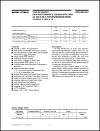 V54C365164VDL datasheet: 3.3V 4M x 16 SDRAM 4 banks x 1Mbit x 16 V54C365164VDL