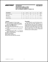 V54C365324V-6 datasheet: 3.3V ultra high performance 2M x 32 SDRAM 4 banks x 512Kbit x 32 V54C365324V-6