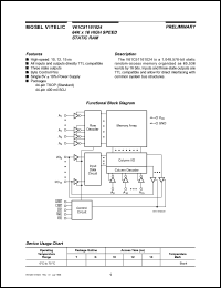 V61C51161024-10K datasheet: 64K x 16 high speed static RAM V61C51161024-10K