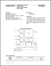 V61C5181024-15T datasheet: 128K x 8 high speed static RAM V61C5181024-15T