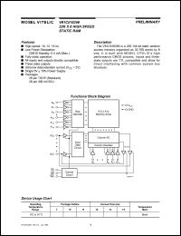 V61C518256-12T datasheet: 32K x 8 high speed static RAM V61C518256-12T