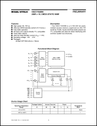 V62C1164096L100B datasheet: 256K x 16 CMOS static RAM V62C1164096L100B