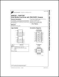 54AC241MDA datasheet: Octal Buffer/Line Driver with TRI-STATE Outputs 54AC241MDA