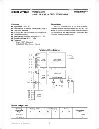 V62C2164096LL-70T datasheet: 256K x 16 CMOS static RAM V62C2164096LL-70T