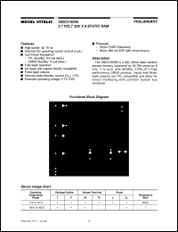 V62C318256L-35T datasheet: 2.7K 32K x 8 static RAM V62C318256L-35T