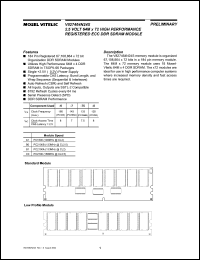 V827464N24SXTG-B0 datasheet: 2.5V 64M x 72 high performance unbuffered ECC DDR SDRAM module V827464N24SXTG-B0