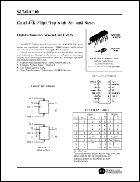 SL74HC109N datasheet: Dual J-K flip-flop with set and reset.  High-performance silicon-gate CMOS. SL74HC109N