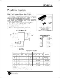 SL74HC161N datasheet: Presettable counter. High-performance silicon-gate CMOS. SL74HC161N
