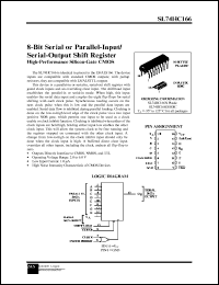 SL74HC166H datasheet: 8-bit serial or parallel-input/serial-output shift register. High-performance silicon-gate CMOS. SL74HC166H