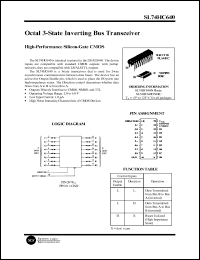 SL74HC640N datasheet: Octal 3-state inverting bus transceiver. High-performance silicon-gate CMOS. SL74HC640N