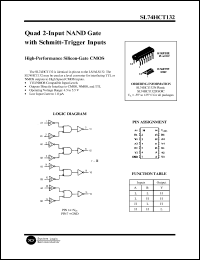 SL74HCT132N datasheet: Quad 2-input NAND gate with schmitt-trigger inputs . High-performance silicon-gate CMOS. SL74HCT132N