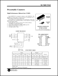 SL74HCT163N datasheet: Presettable counter . High-performance silicon-gate CMOS. SL74HCT163N