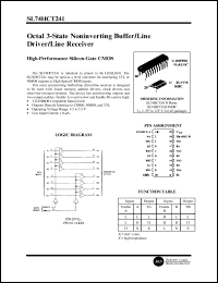 SL74HCT241D datasheet: Octal 3-state noninverting buffer/line driver/line receiver . High-performance silicon-gate CMOS. SL74HCT241D