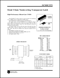 SL74HCT373D datasheet: Octal 3-state noninverting transparent latch . High-performance silicon-gate CMOS. SL74HCT373D