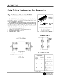 SL74HCT245D datasheet: Octal 3-state noninverting bus transeiver. High-performance silicon-gate CMOS. SL74HCT245D