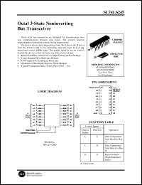 SL74LS245D datasheet: Octal 3-state noninverting bus transceiver. SL74LS245D