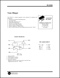 SL2410D datasheet: Tone ringer SL2410D