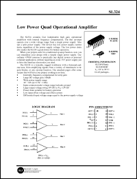 SL324D datasheet: Low power quad operational amplifier. SL324D