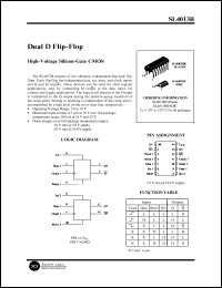 SL4013BN datasheet: Dual D flip-flop. High-voltage silicon-gate CMOS. SL4013BN