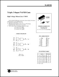 SL4023BN datasheet: Triple 3-input NAND gate. High-voltage silicon-gate CMOS. SL4023BN