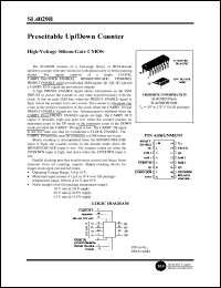 SL4029BDW datasheet: Presettable up/down counter. High-voltage silicon-gate CMOS. SL4029BDW