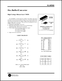 SL4050BD datasheet: Hex buffer/converter. High-voltage silicon-gate CMOS. SL4050BD