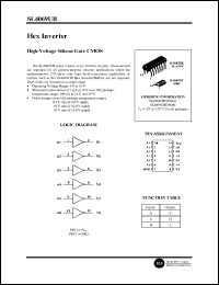 SL4069UBN datasheet: Hex inverter. High-voltage silicon-gate CMOS. SL4069UBN