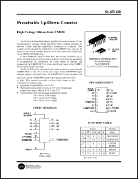SL4516BD datasheet: Presettable up/down counter. High-voltage silicon-gate CMOS. SL4516BD