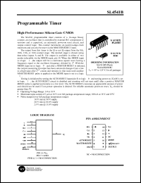 SL4541BD datasheet: Programmable timer. High-performance silicon-gate CMOS. SL4541BD