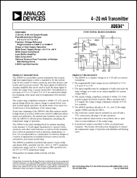 AD694BQ datasheet: 420 mA transmitter AD694BQ