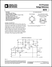 REF01AZ datasheet: 10 V precision voltage reference REF01AZ