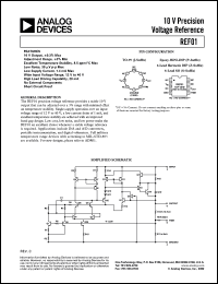 REF01EZ datasheet: 10 V precision voltage reference REF01EZ