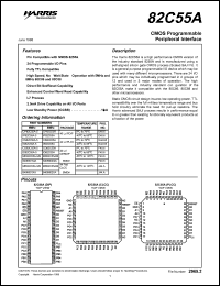MD82C55A-5/B datasheet: CMOS programmable peripheral interface, fully TTL compatible, 5MHz MD82C55A-5/B