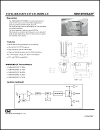 MIM-0KM3BSF datasheet: Infrared receiver module, TTL and CMOS compatibility, 32.7KHz MIM-0KM3BSF