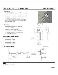 MIM-0KM4BKL datasheet: Infrared receiver module, TTL and CMOS compatibility, 32.7KHz MIM-0KM4BKL