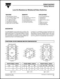 DG643DJ datasheet: Low on-resistance wideband/video switches DG643DJ