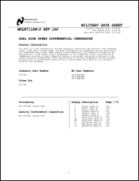 LM711AMH/883 datasheet: Dual high speed differential comparator LM711AMH/883