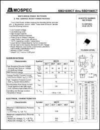 SBD1045CT datasheet: Switchmode power rectifier, 45V, 10A SBD1045CT