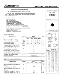 SBD1040CT datasheet: Switchmode power rectifier, 40V, 10A SBD1040CT