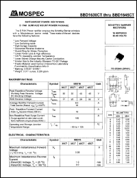 SBD1645CT datasheet: Switchmode power rectifier, 45V, 16A SBD1645CT