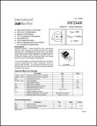 IRFZ44R datasheet: Power MOSFET, 60V, 50A IRFZ44R