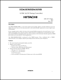 HD61830B00H datasheet: LCDC (LCD timing controller), 2.4 MHz HD61830B00H