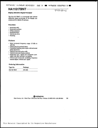 HA11517BNT datasheet: Display deflection signal processor HA11517BNT