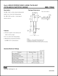 MIE-11RA2 datasheet: GaAs infrared emitting diode MIE-11RA2