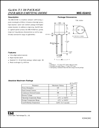 MIE-824H2 datasheet: Infrared emitting diode MIE-824H2