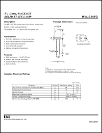 MVL-354TG datasheet: Solid state lamp MVL-354TG